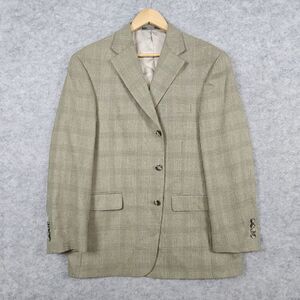 Austin Reed London Men's Blazer Beige Size 42S Windowpane‎ Union Made 3-Button